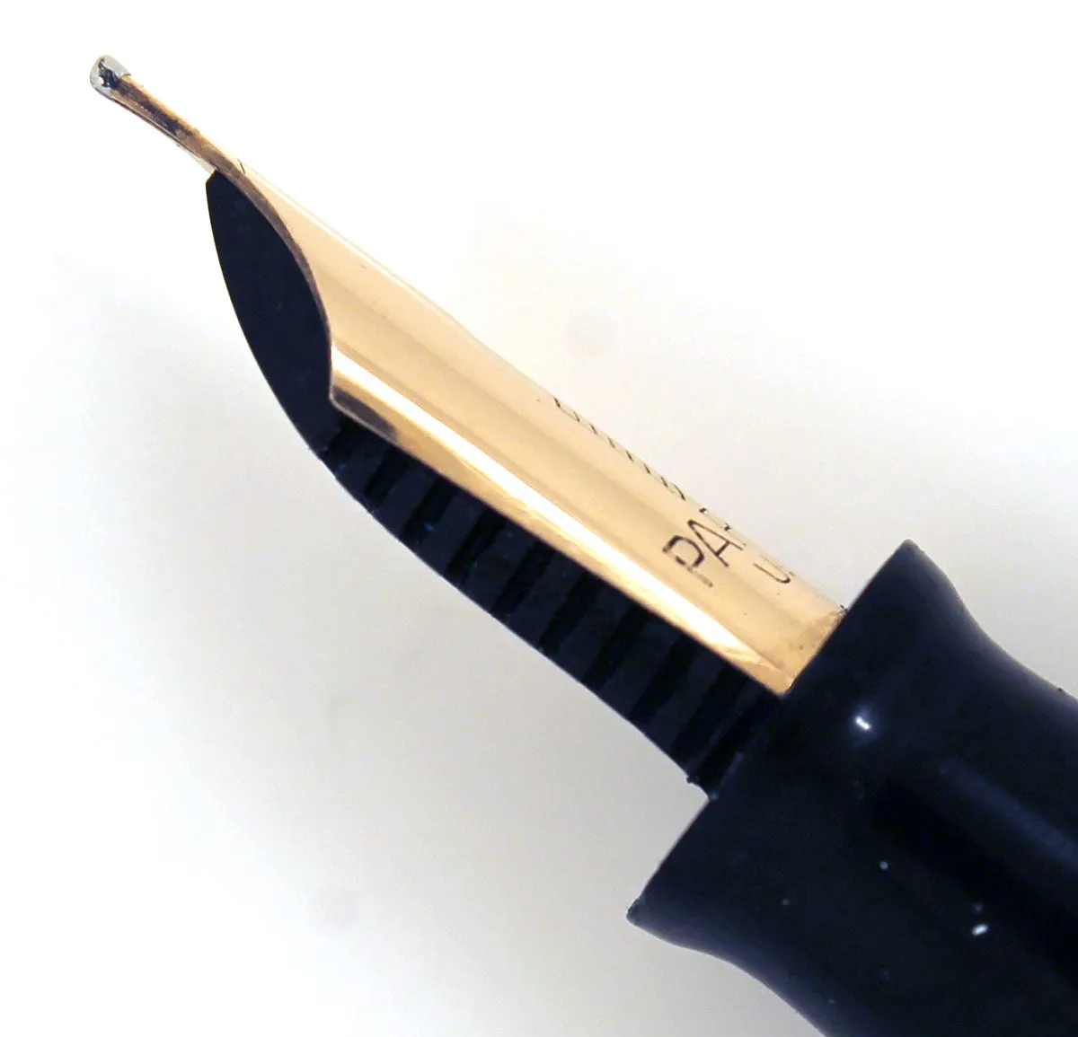1945 PARKER AZURE PEARL VACUMATIC MAJOR FOUNTAIN PEN M to BBB FLEX NIB RESTORED