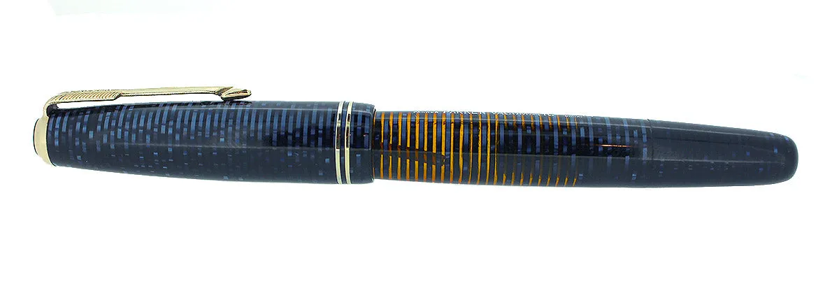 1947 PARKER AZURE PEARL VACUMATIC FOUNTAIN PEN GORGEOUS COLOR RESTORED