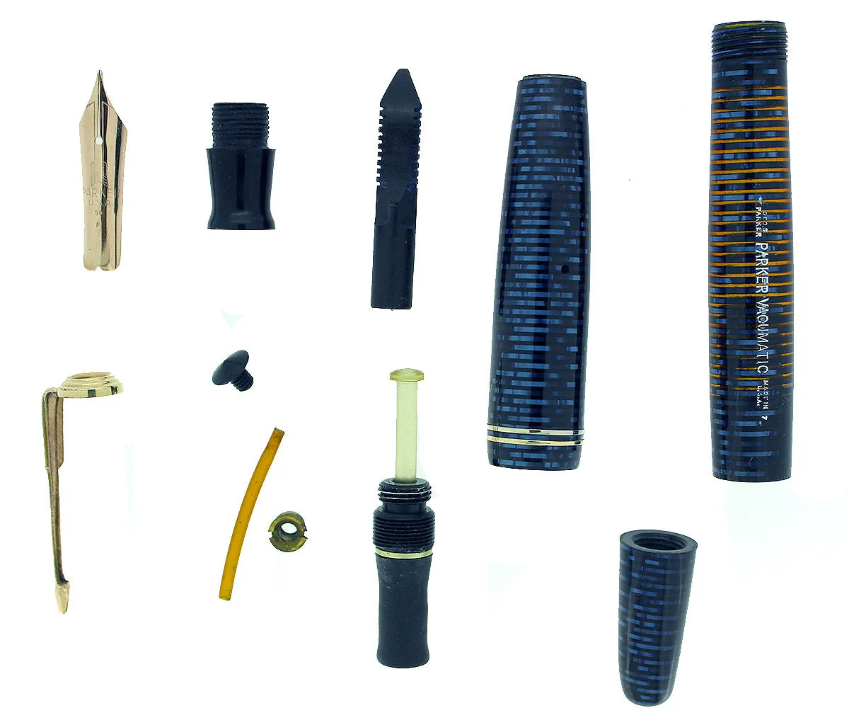 1947 PARKER AZURE PEARL VACUMATIC FOUNTAIN PEN GORGEOUS COLOR RESTORED