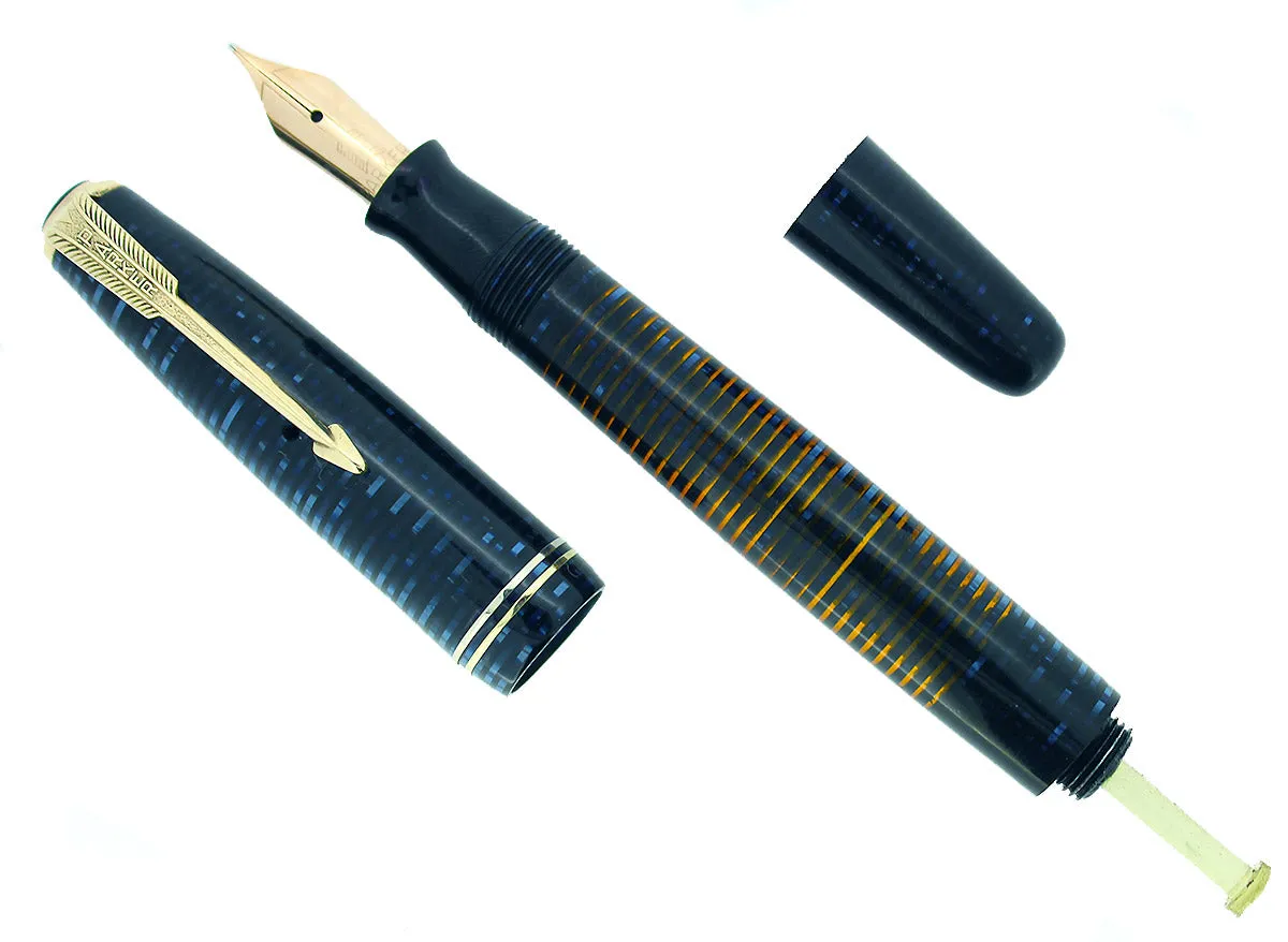 1947 PARKER AZURE PEARL VACUMATIC FOUNTAIN PEN GORGEOUS COLOR RESTORED