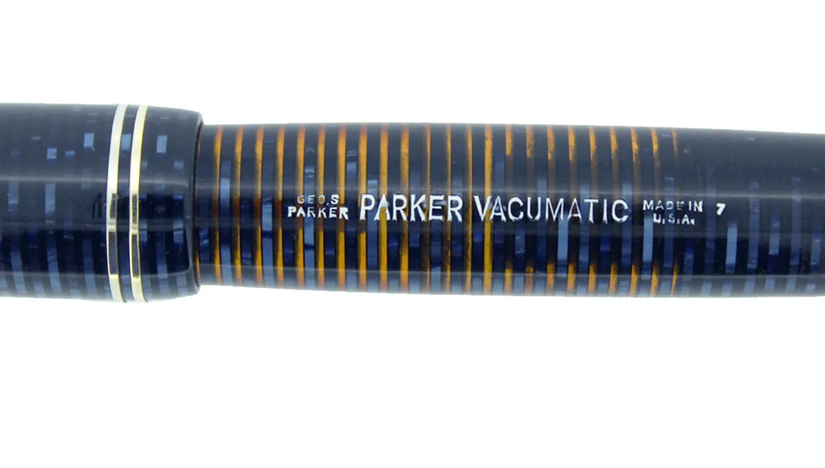 1947 PARKER AZURE PEARL VACUMATIC FOUNTAIN PEN GORGEOUS COLOR RESTORED