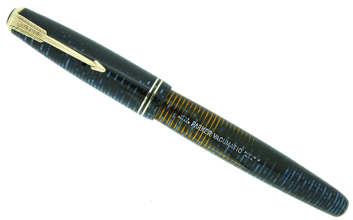 1947 PARKER AZURE PEARL VACUMATIC FOUNTAIN PEN GORGEOUS COLOR RESTORED