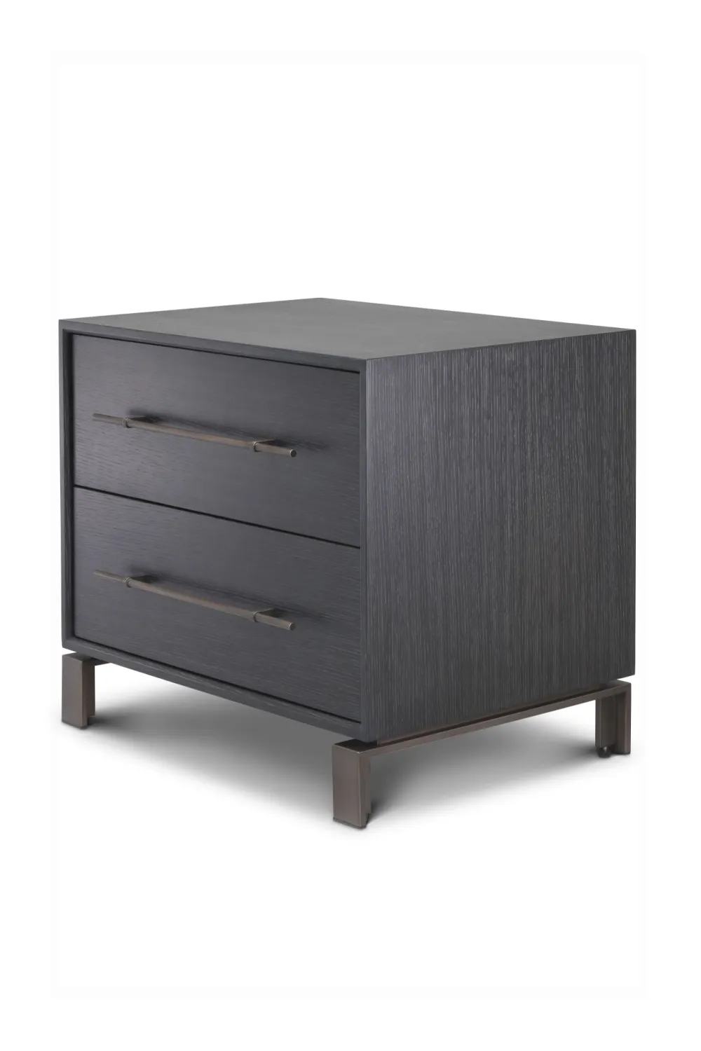 2 Drawer Gray Oak Nightstand | Eichholtz Canova