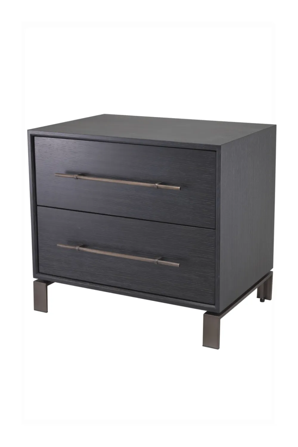 2 Drawer Gray Oak Nightstand | Eichholtz Canova