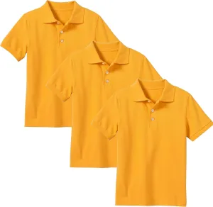 3-Pack School Uniform Tagless Polo Tshirt for Little Boys & Big Boys