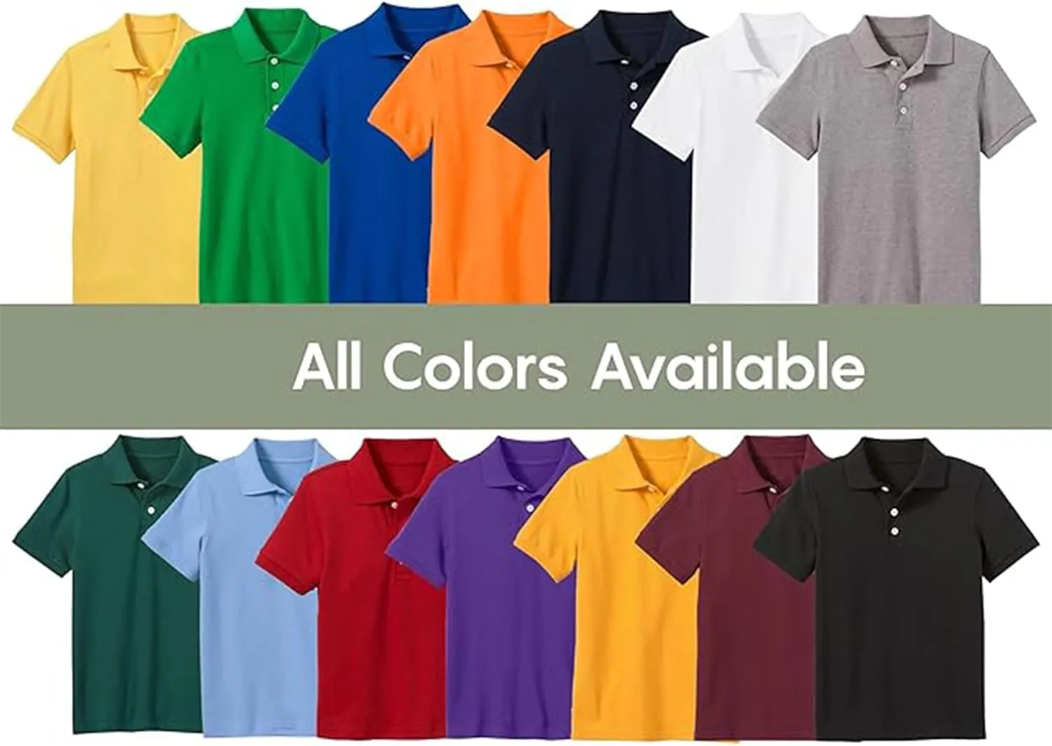 3-Pack School Uniform Tagless Polo Tshirt for Little Boys & Big Boys
