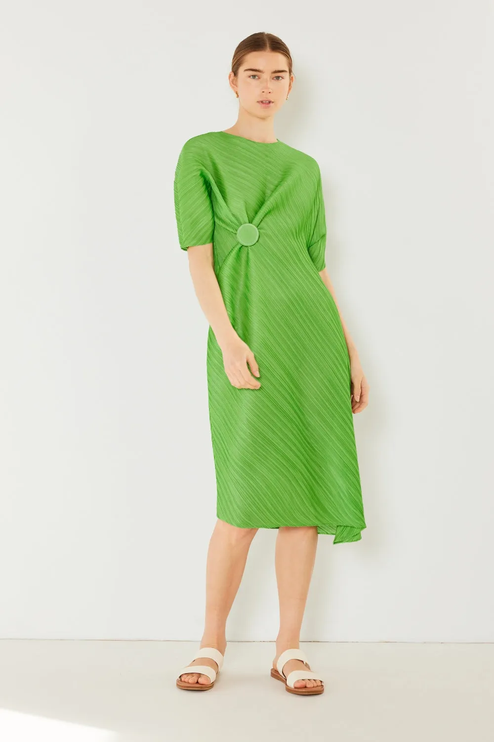 Alison - Pleated Dolman Sleeve Dress - Marina West - Exclusively Online