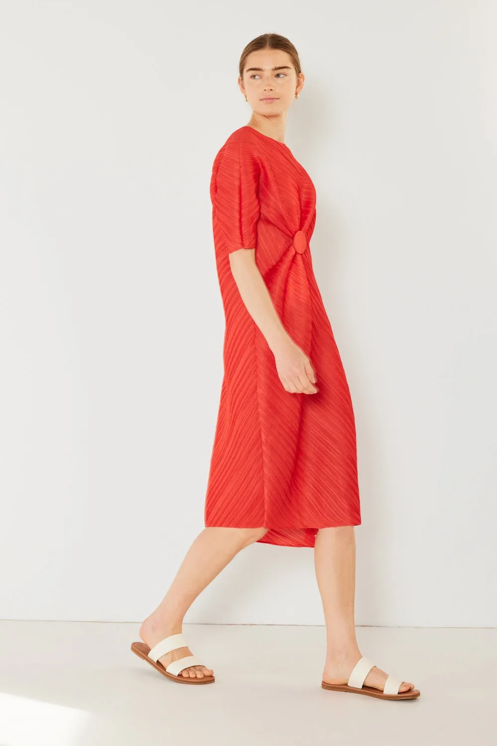 Alison - Pleated Dolman Sleeve Dress - Marina West - Exclusively Online