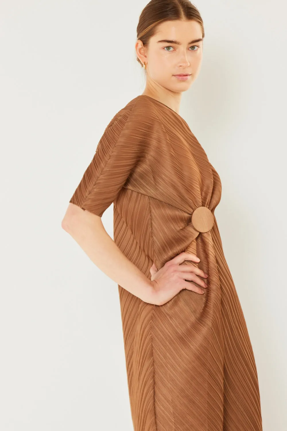 Alison - Pleated Dolman Sleeve Dress - Marina West - Exclusively Online