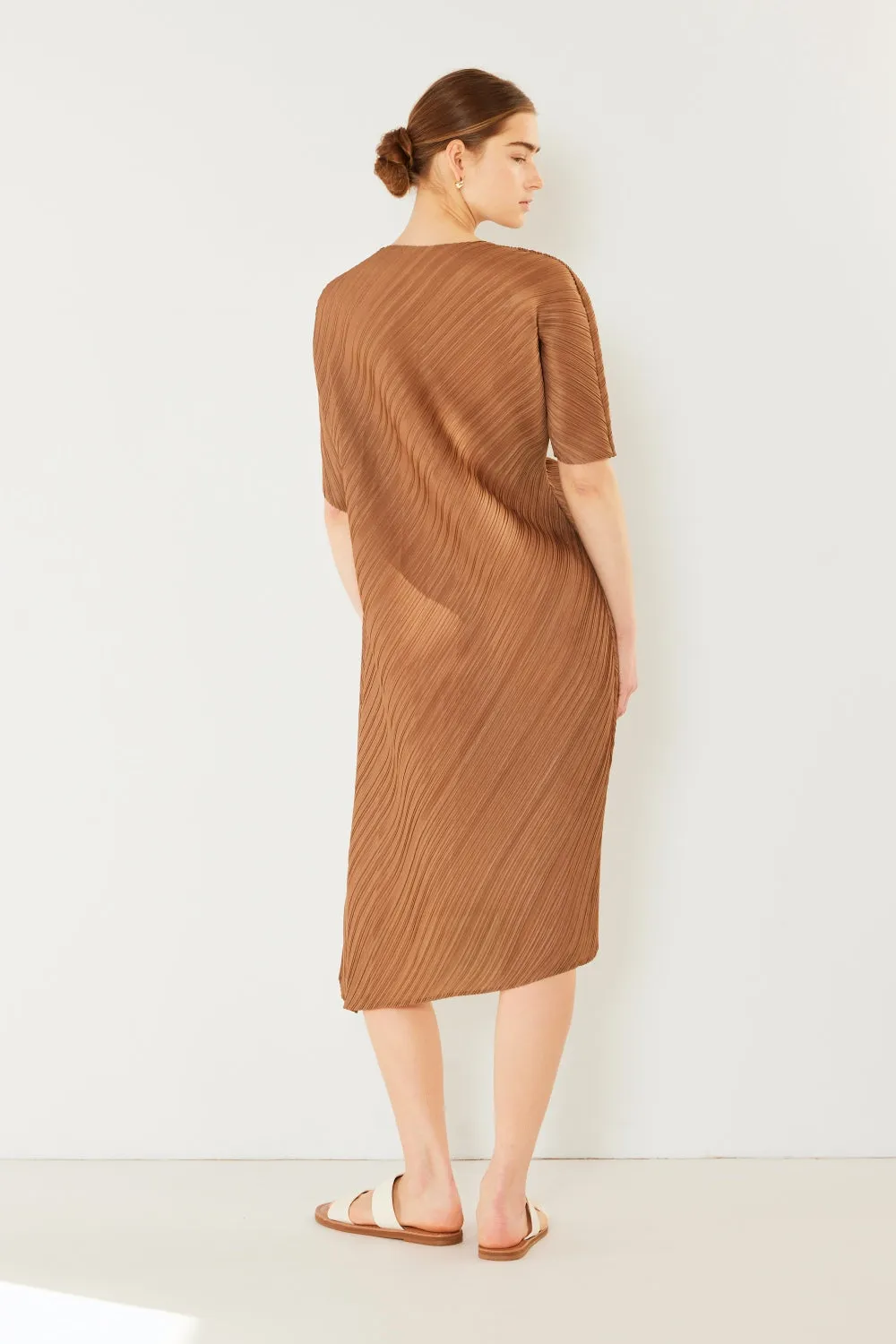 Alison - Pleated Dolman Sleeve Dress - Marina West - Exclusively Online