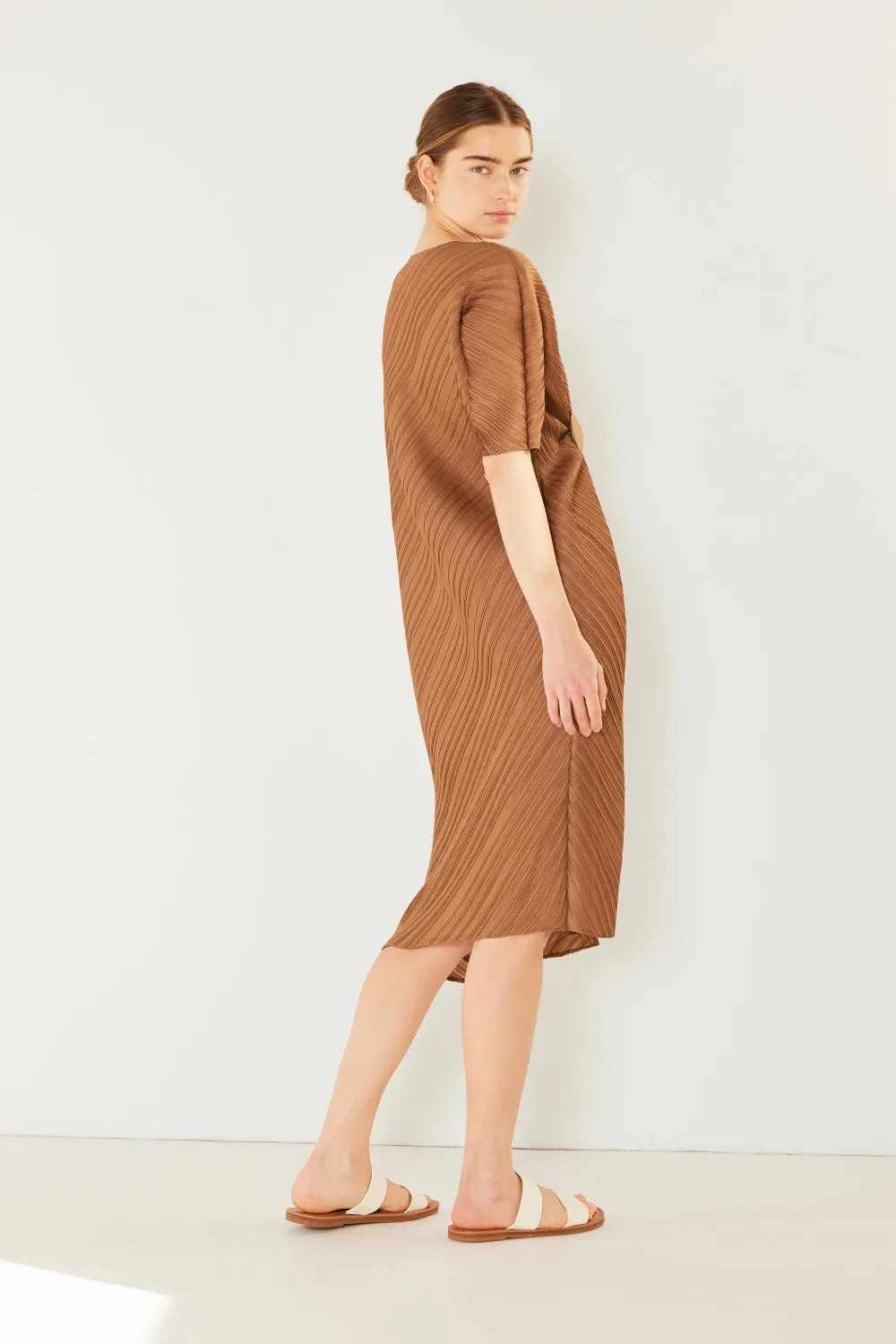 Alison - Pleated Dolman Sleeve Dress - Marina West - Exclusively Online