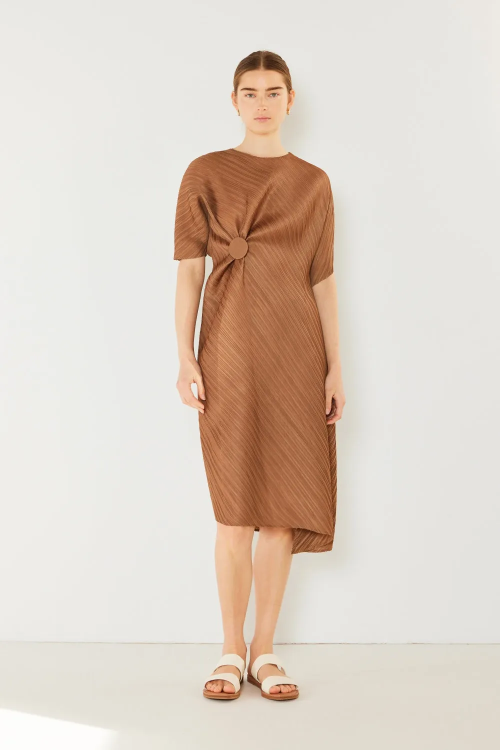 Alison - Pleated Dolman Sleeve Dress - Marina West - Exclusively Online