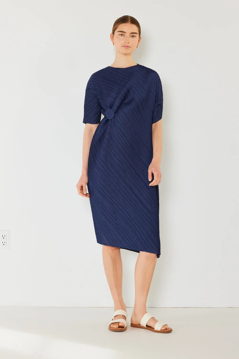 Alison - Pleated Dolman Sleeve Dress - Marina West - Exclusively Online