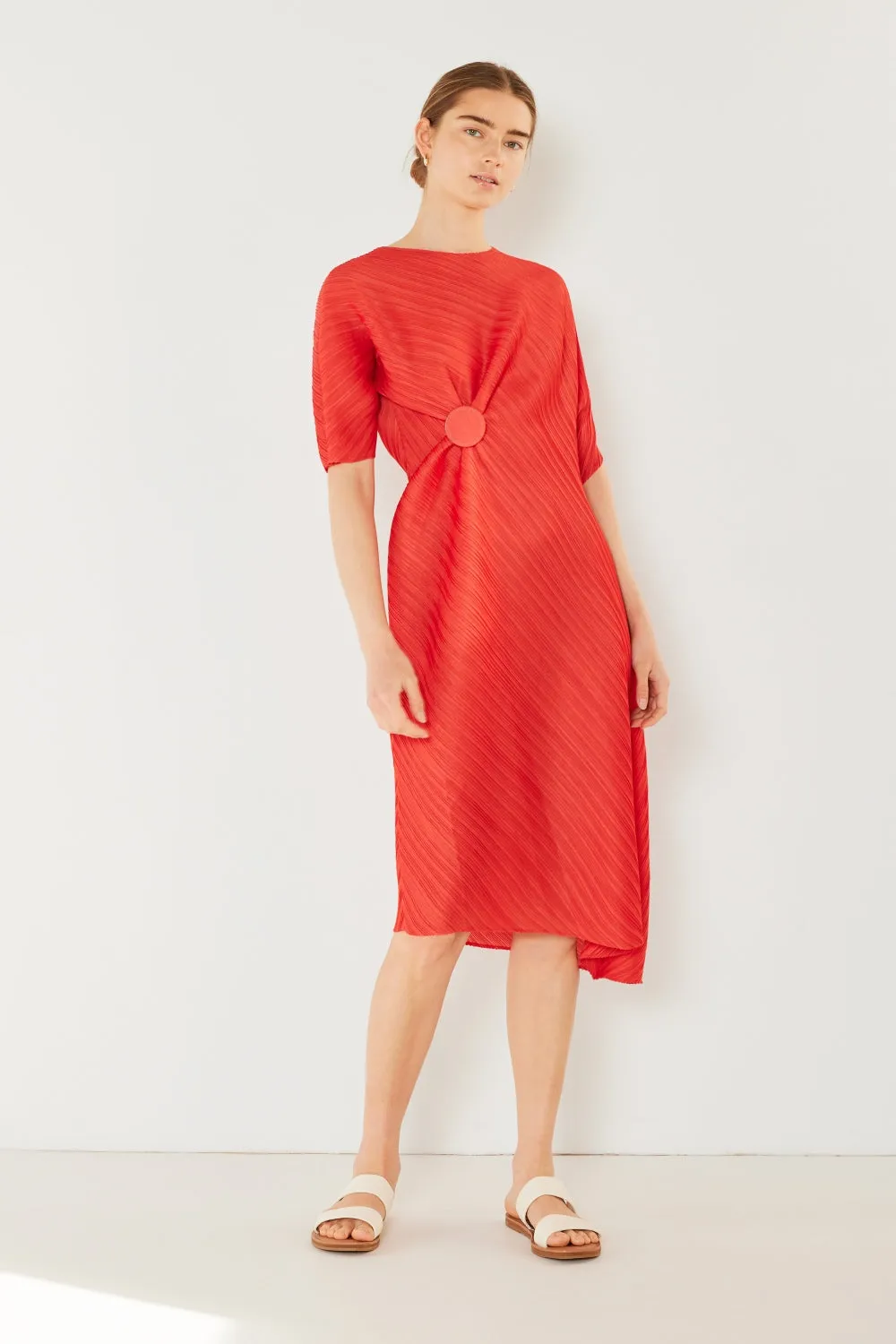 Alison - Pleated Dolman Sleeve Dress - Marina West - Exclusively Online