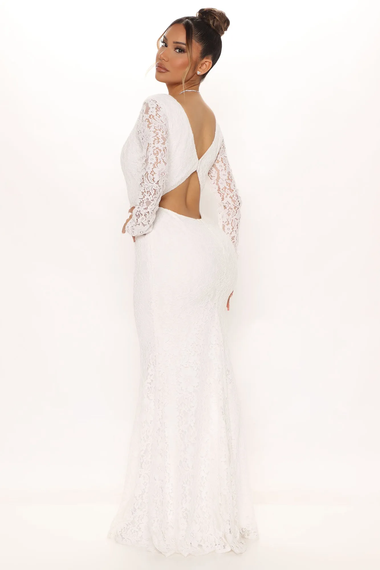 Angelic Lace Maxi Dress - White