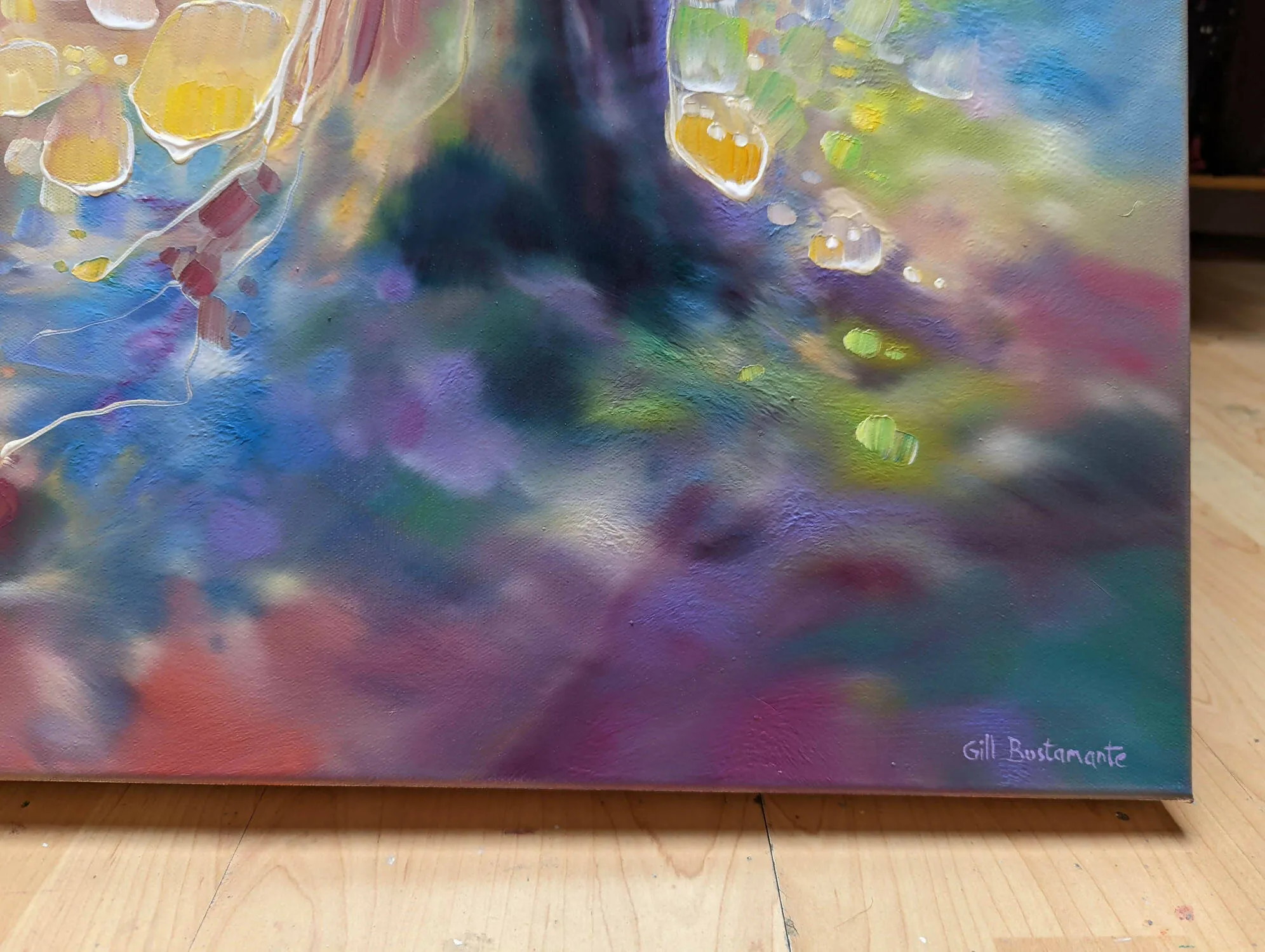 April Explodes - Framed Canvas Print