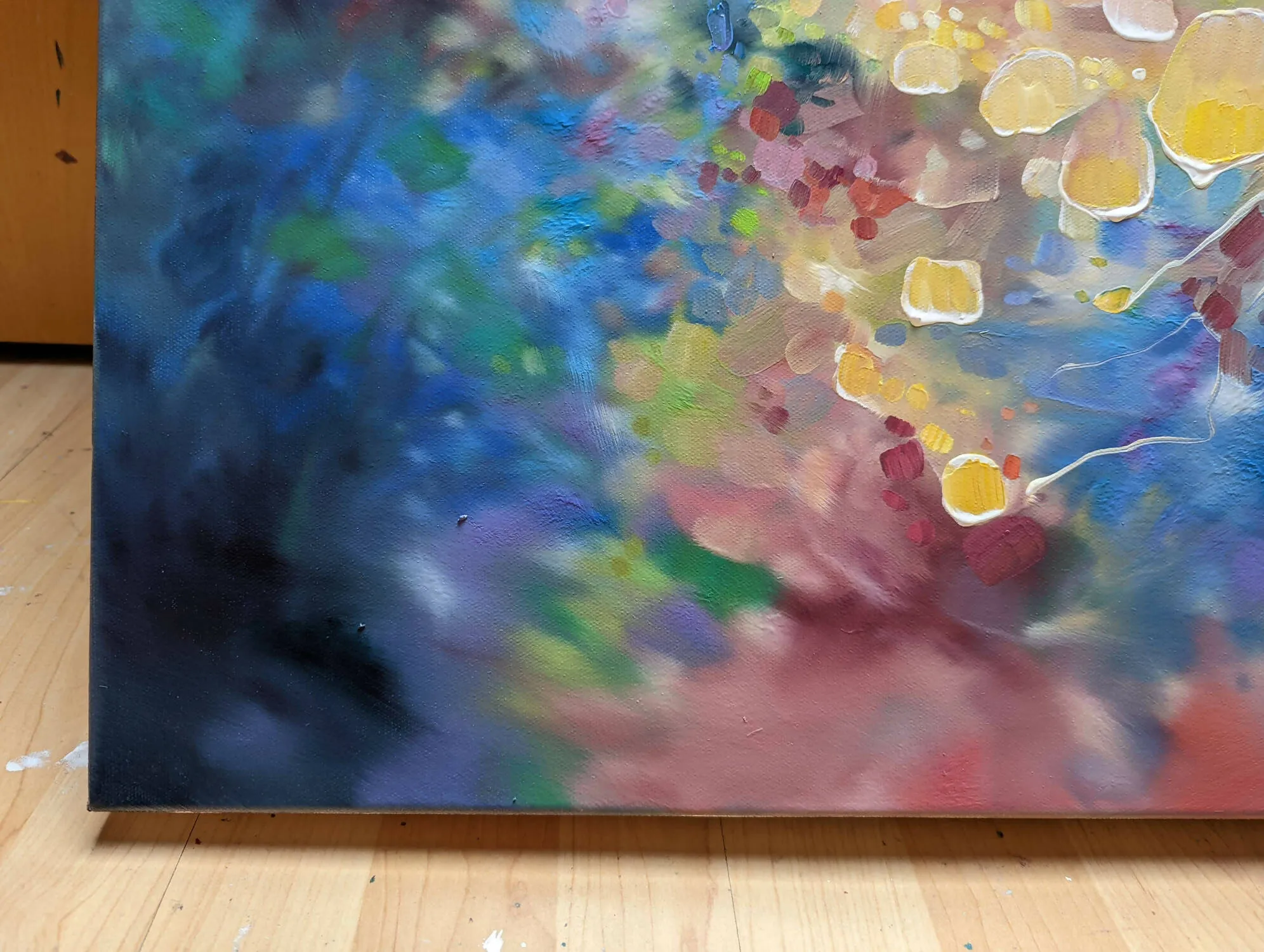 April Explodes - Framed Canvas Print