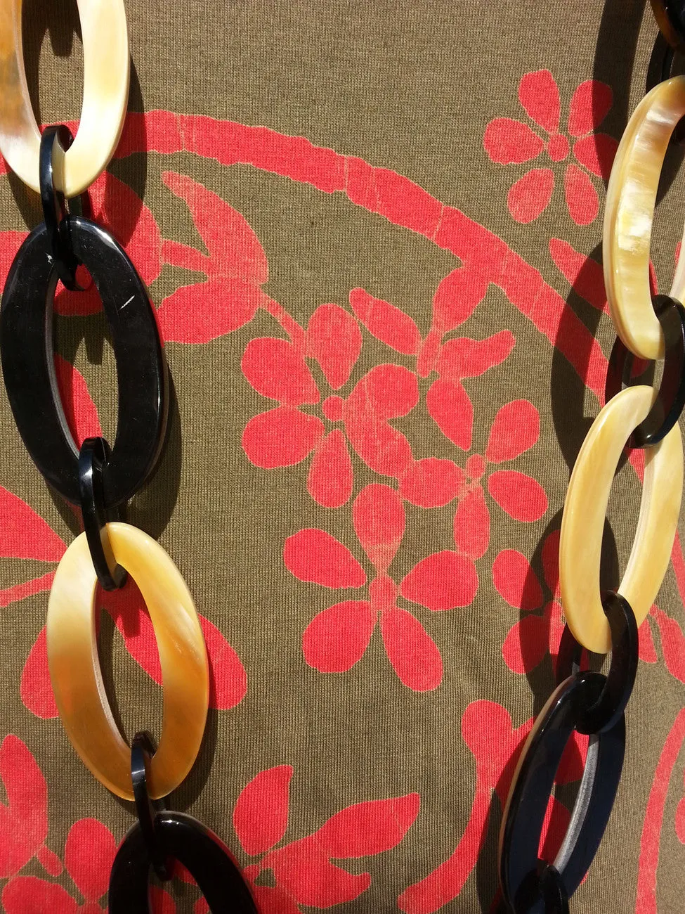 Batik Beach Dress Matisse Olive and Red