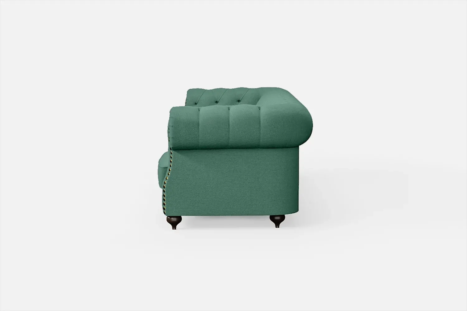 Bitonto 4 Seater Sofa Mint Green Linen Fabric