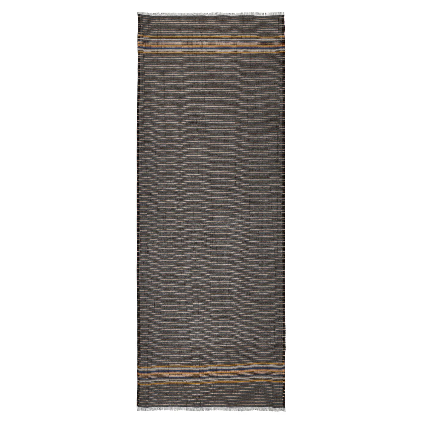 Black with Yellow Striped Dupatta