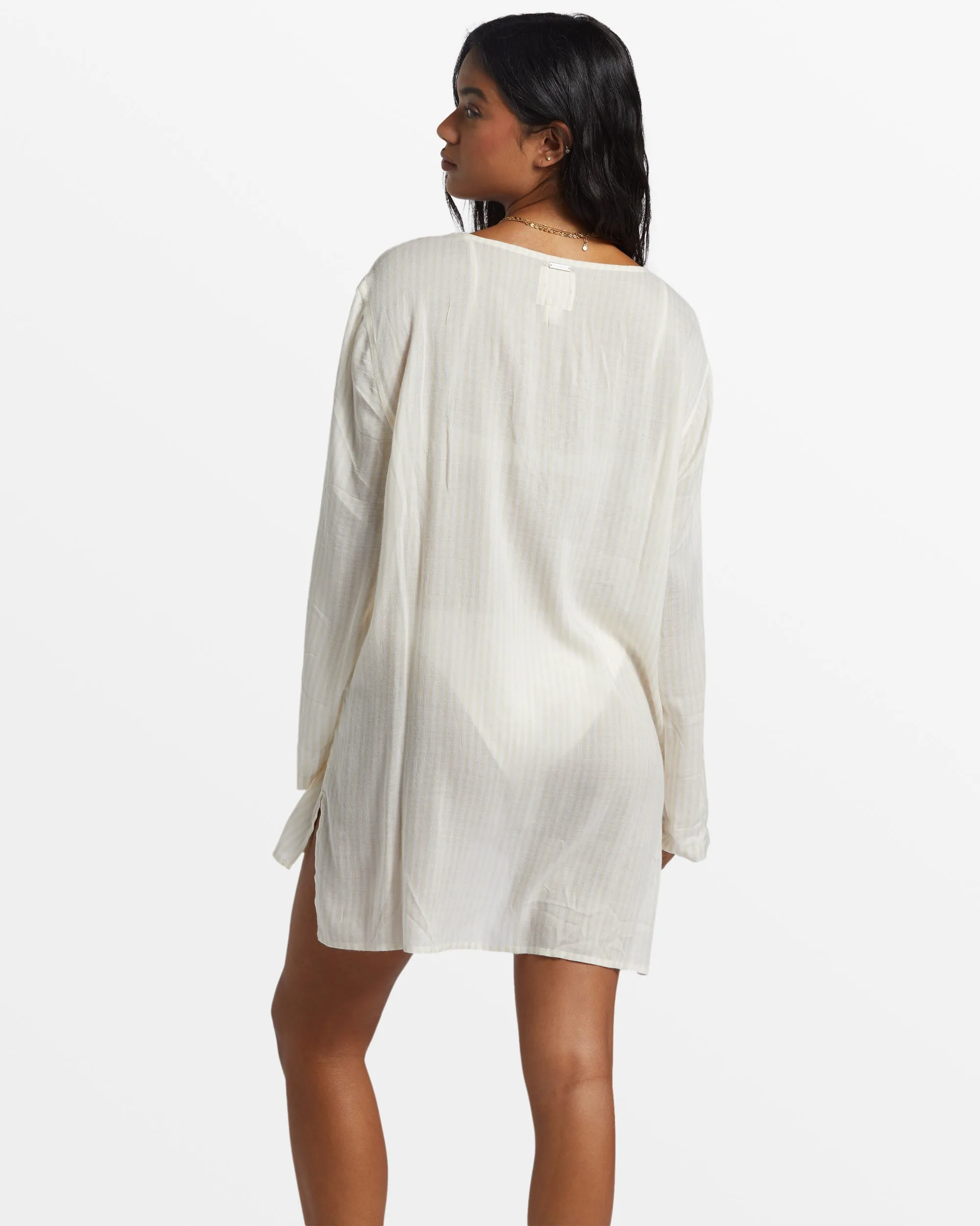 Blue Skies Beach Mini Dress - Salt Crystal
