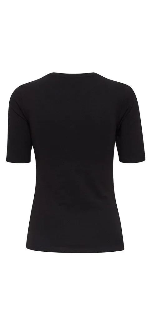 B.Young Fitted Half Sleeve Tee, black