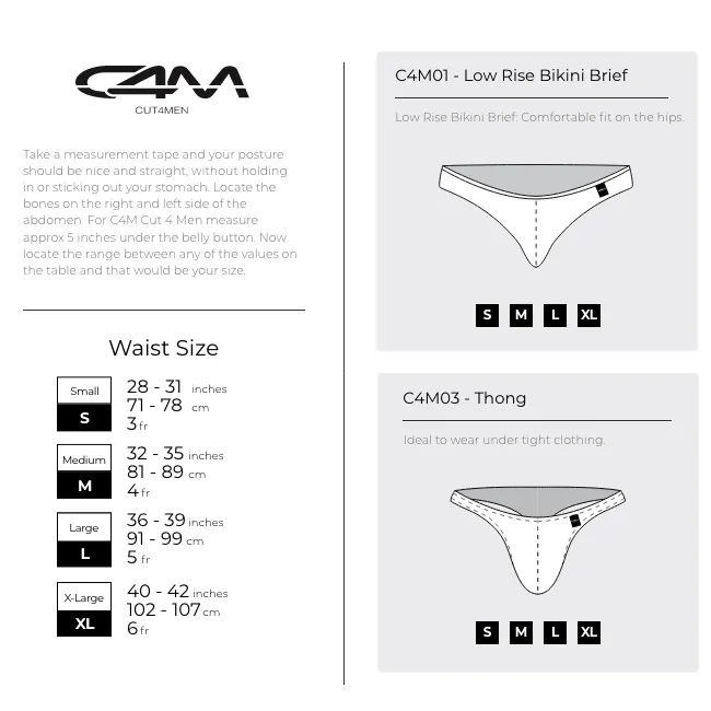 C4M Low Rise Bikini Brief Provocative - Snake
