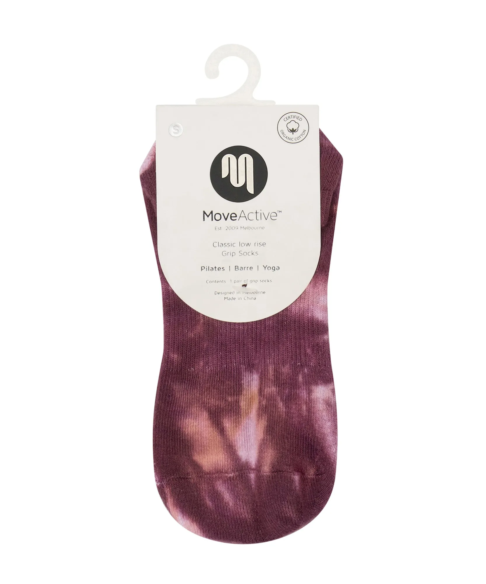 Classic Low Rise Grip Socks - Kakadu Plum Tie-Dye