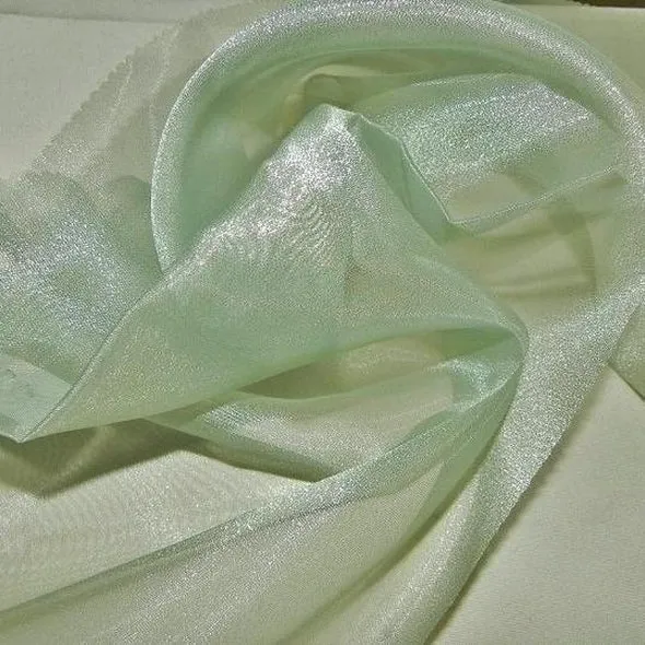 Crystal Organza Table Runner in Sage 754