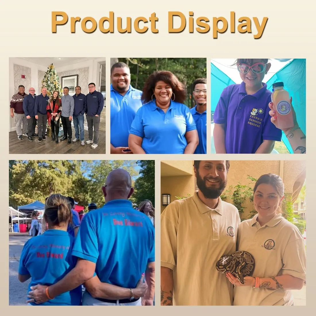 Custom Polo Shirts - Personalized Text/Logo Design for Men & Women - Golf & Casual Wear with Front/Back/Sleeve Print