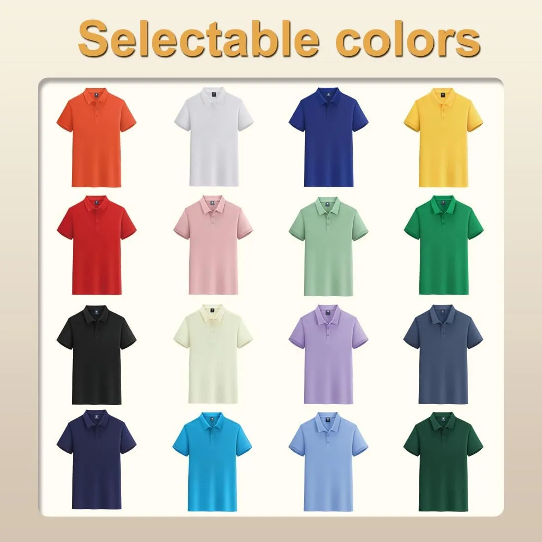 Custom Polo Shirts - Personalized Text/Logo Design for Men & Women - Golf & Casual Wear with Front/Back/Sleeve Print