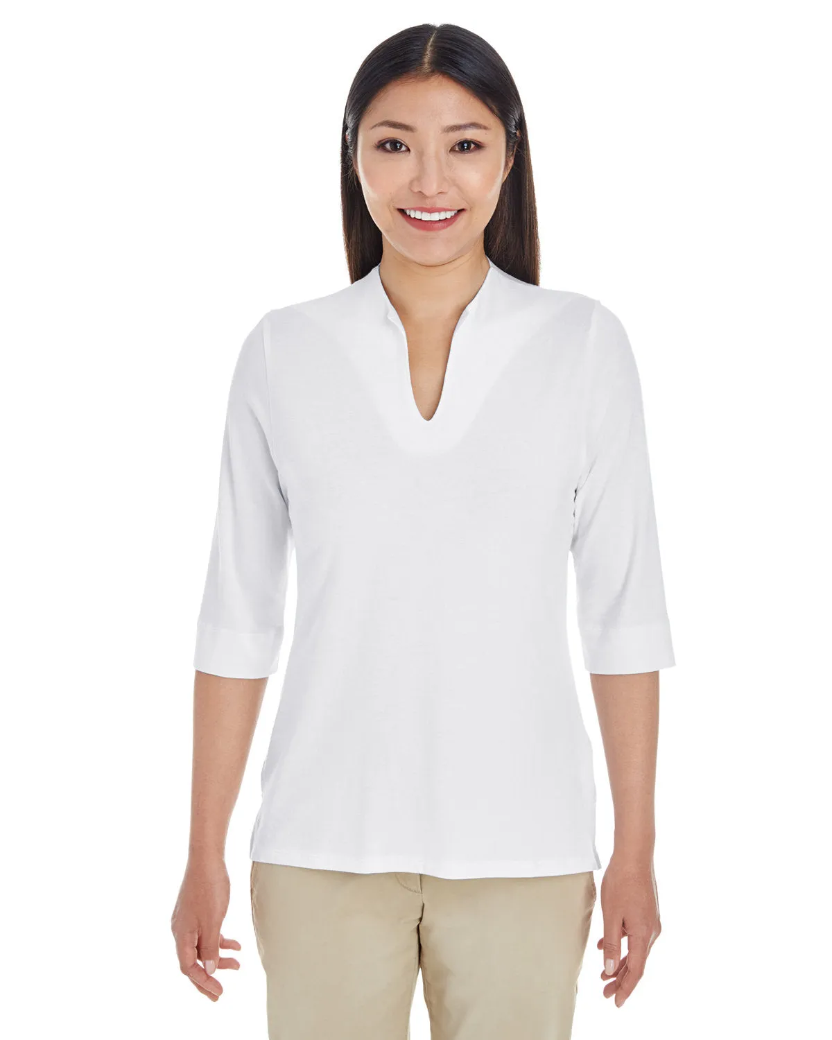 Devon & Jones Ladies' Perfect Fit™ Tailored Open Neckline Top