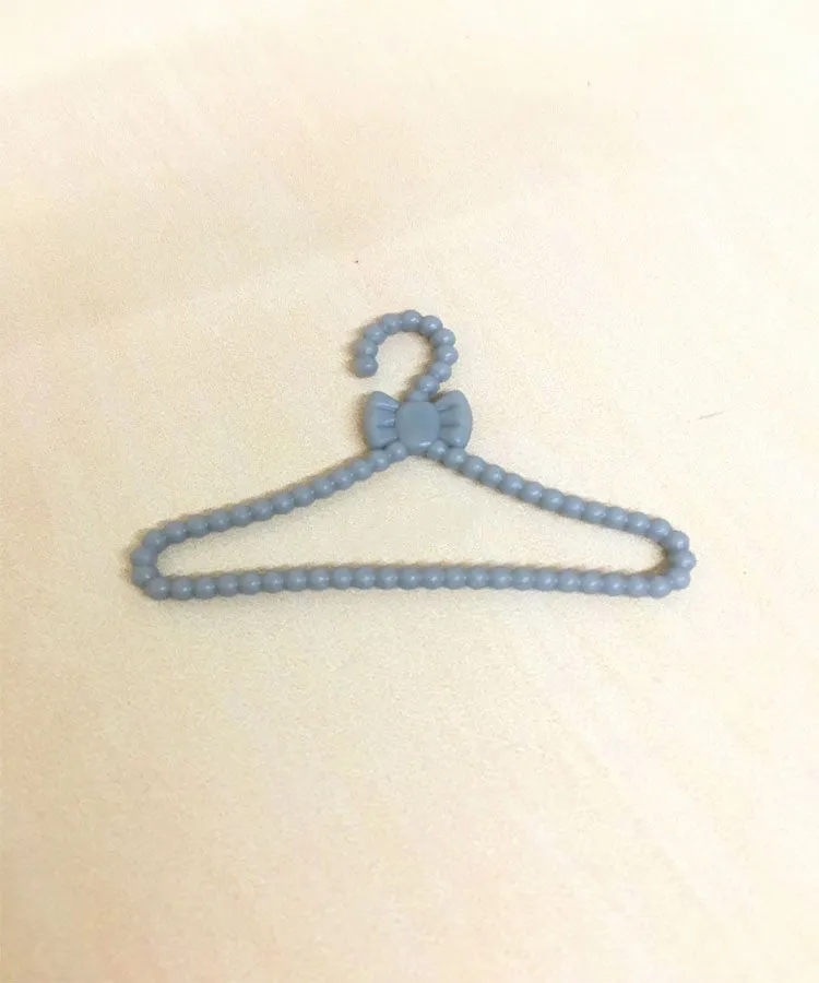 Doll Accessories Silver Gray Hangers 10 Packs