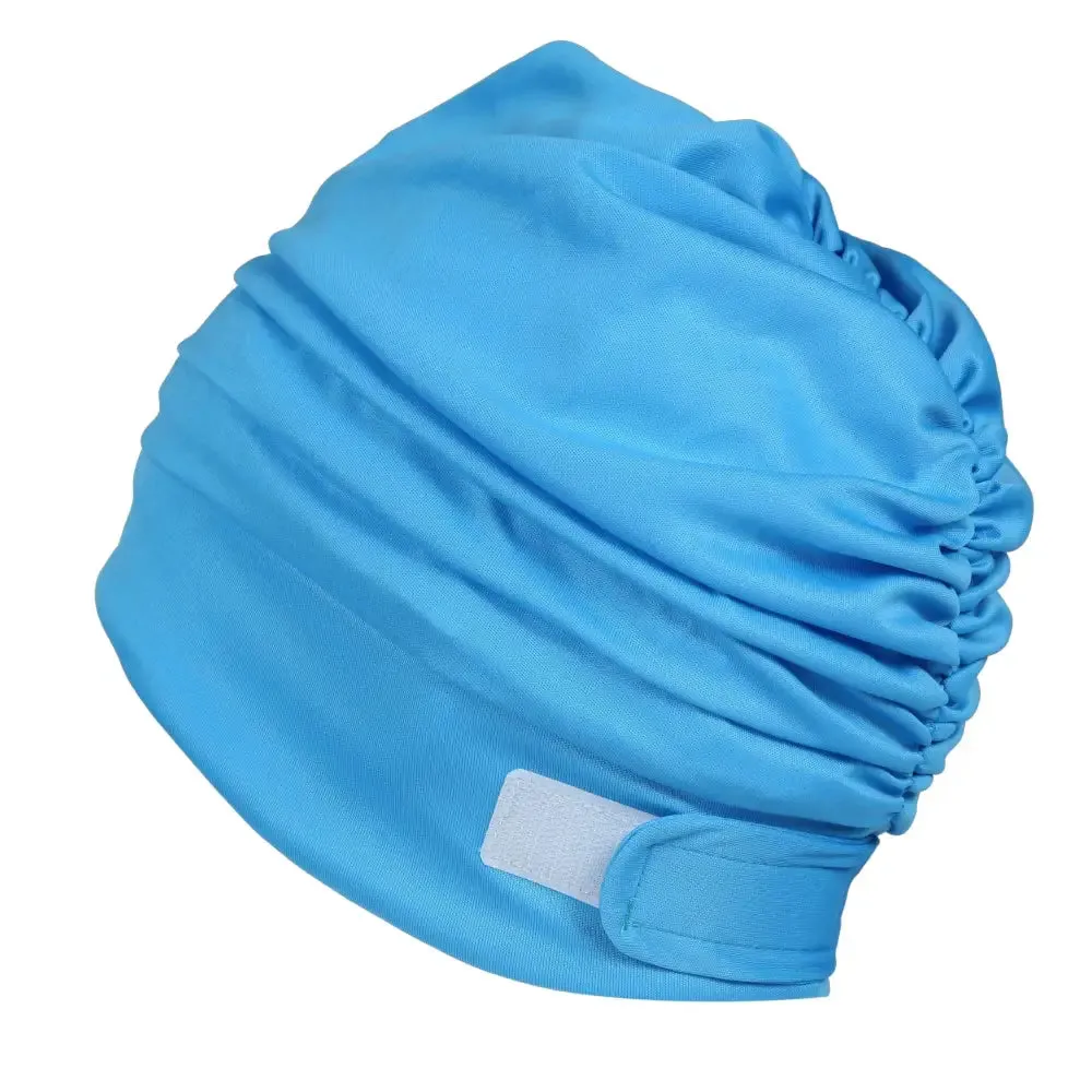 Fashy Turban Style Swim Hat  With Velcro Fastener For Women  - 3473 Turquoise