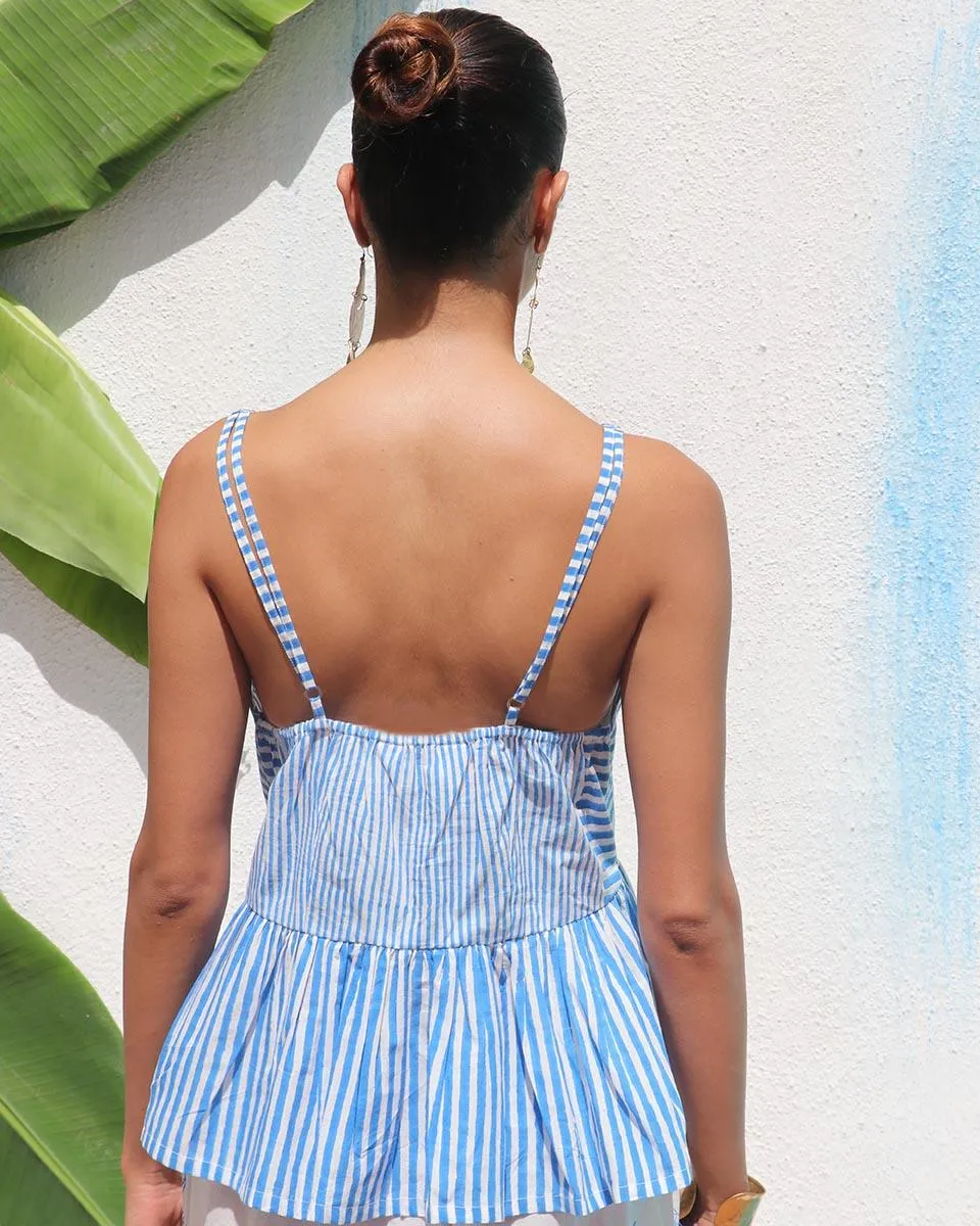Freida Handprinted Cotton Top - WITC