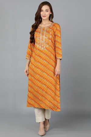 Gold Silk Blend Straight Kurtas