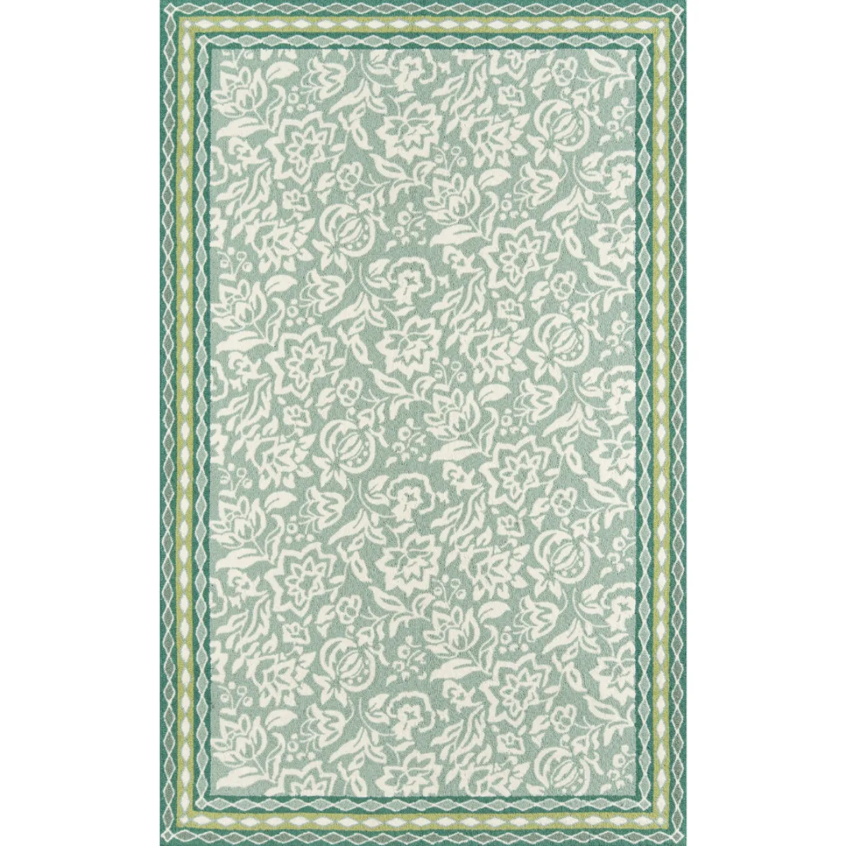 Hampton Court Green Rug Sample