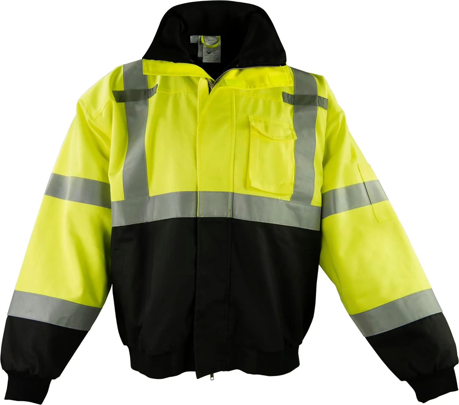 Ironwear 6415FR Hi-Visibility Reflective UL Classified Flame Resistant Bomber Jacket | Cotton Blend | ATPV 40 Cal/cm2