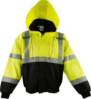 Ironwear 6415FR Hi-Visibility Reflective UL Classified Flame Resistant Bomber Jacket | Cotton Blend | ATPV 40 Cal/cm2