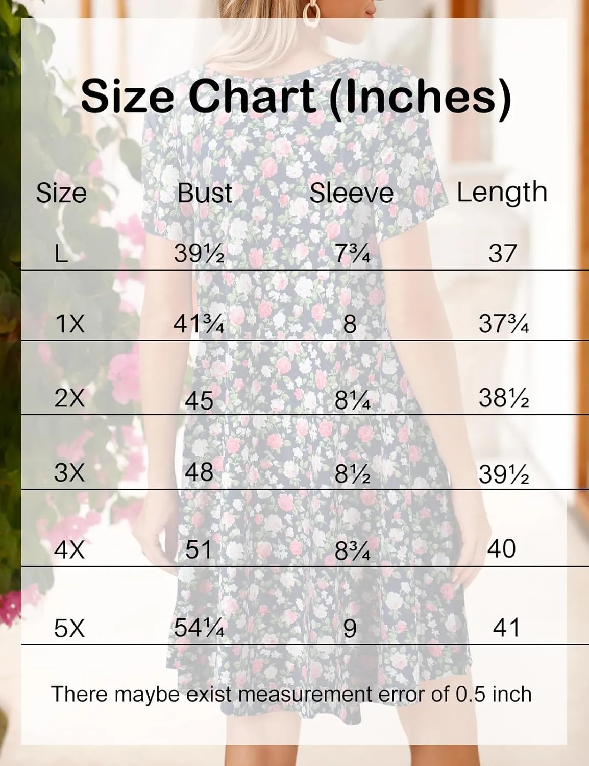 JollieLovin Women T Shirt Plus Size Summer Swing Dresses Short Sleeve V Neck Loose Casual Dress(L-5X)