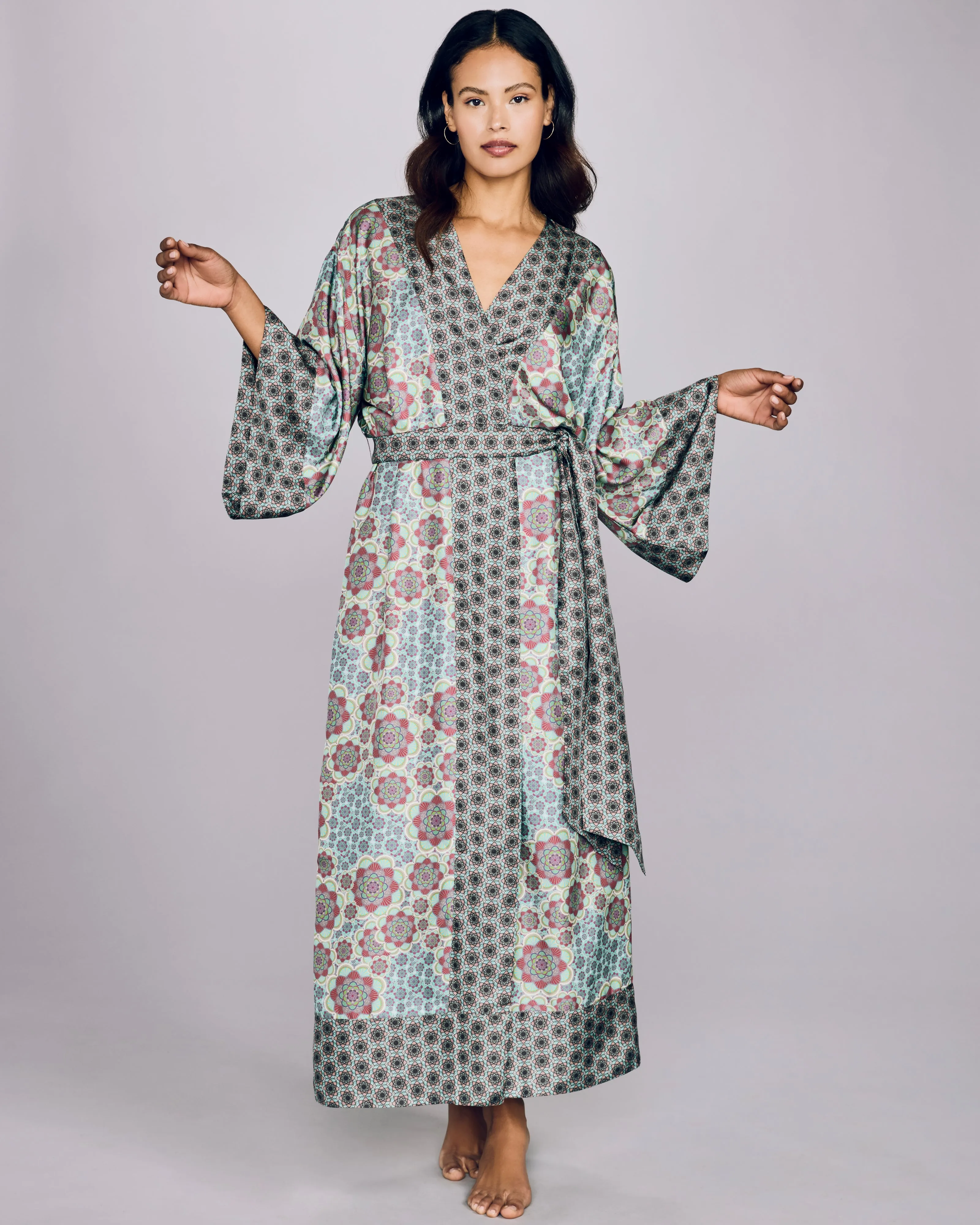 Kobe Mozaicu Silk Robe