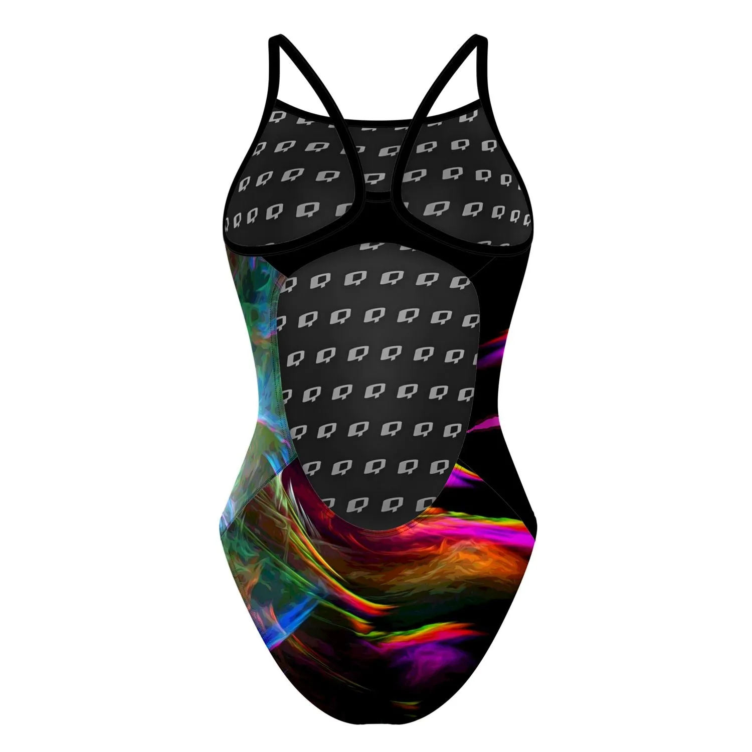 Lionfish in Technicolor Skinny Strap Swimsuit