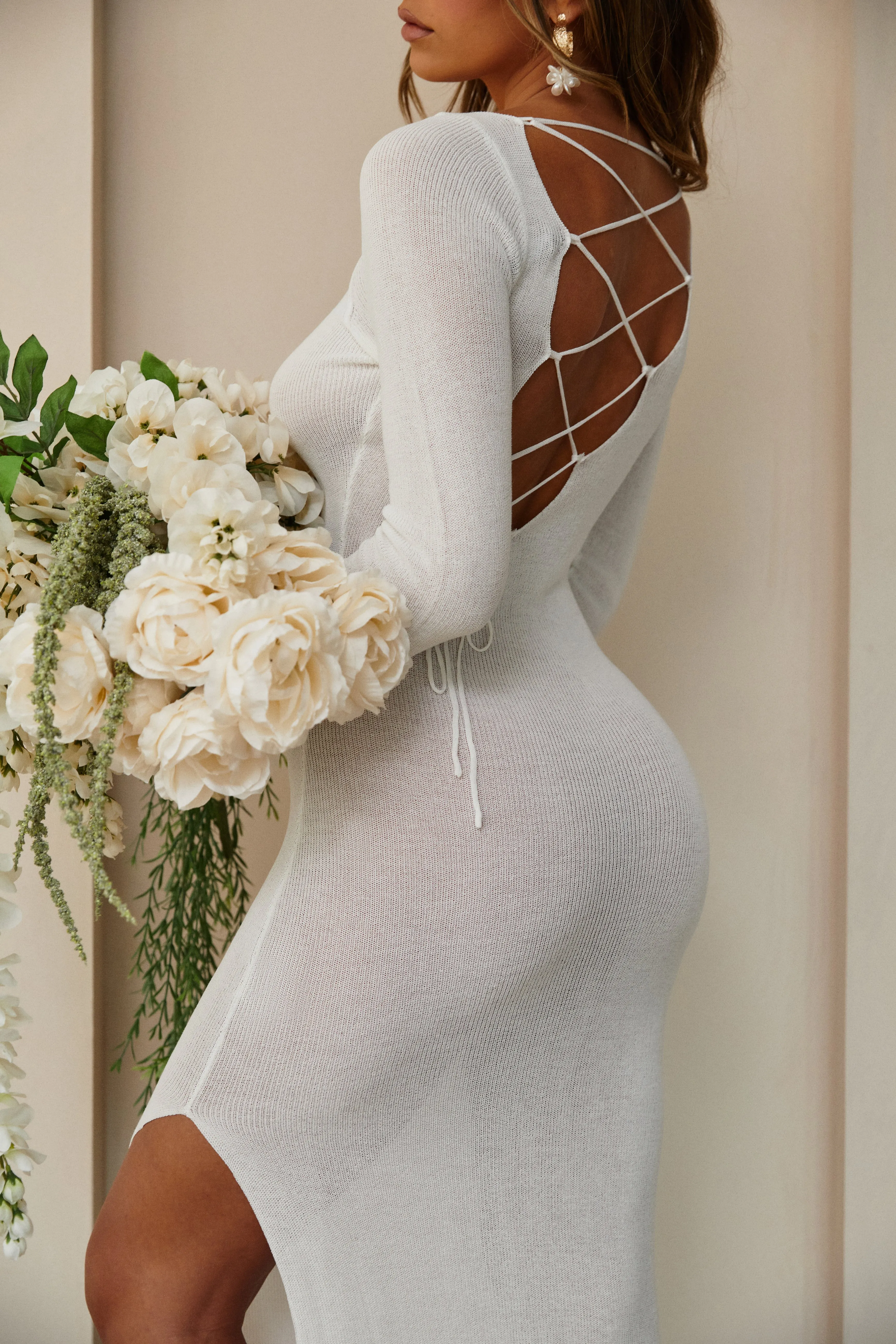 Main Event Knit Maxi Dress - White