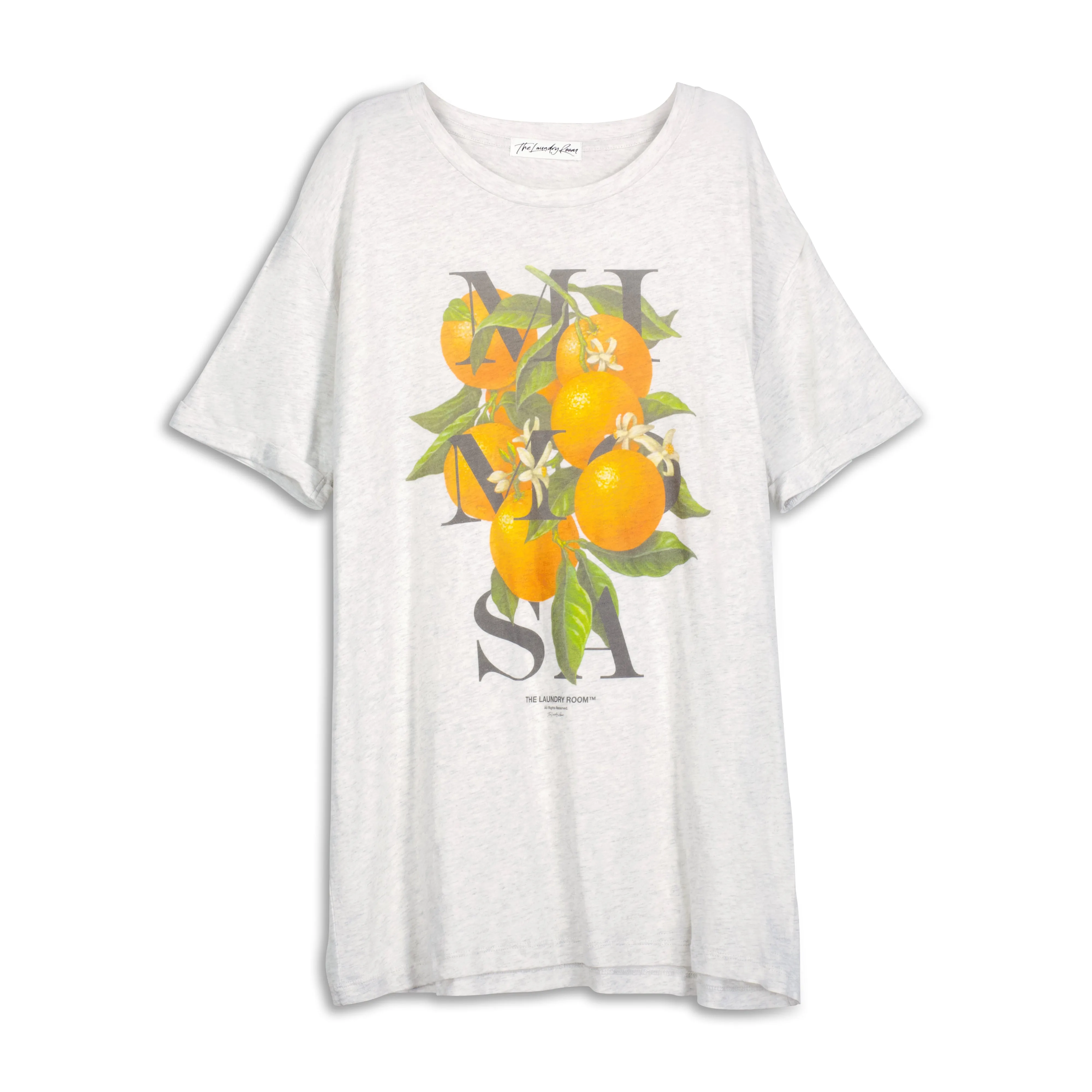 Mimosa - Oversized Tee - Pebble Heather