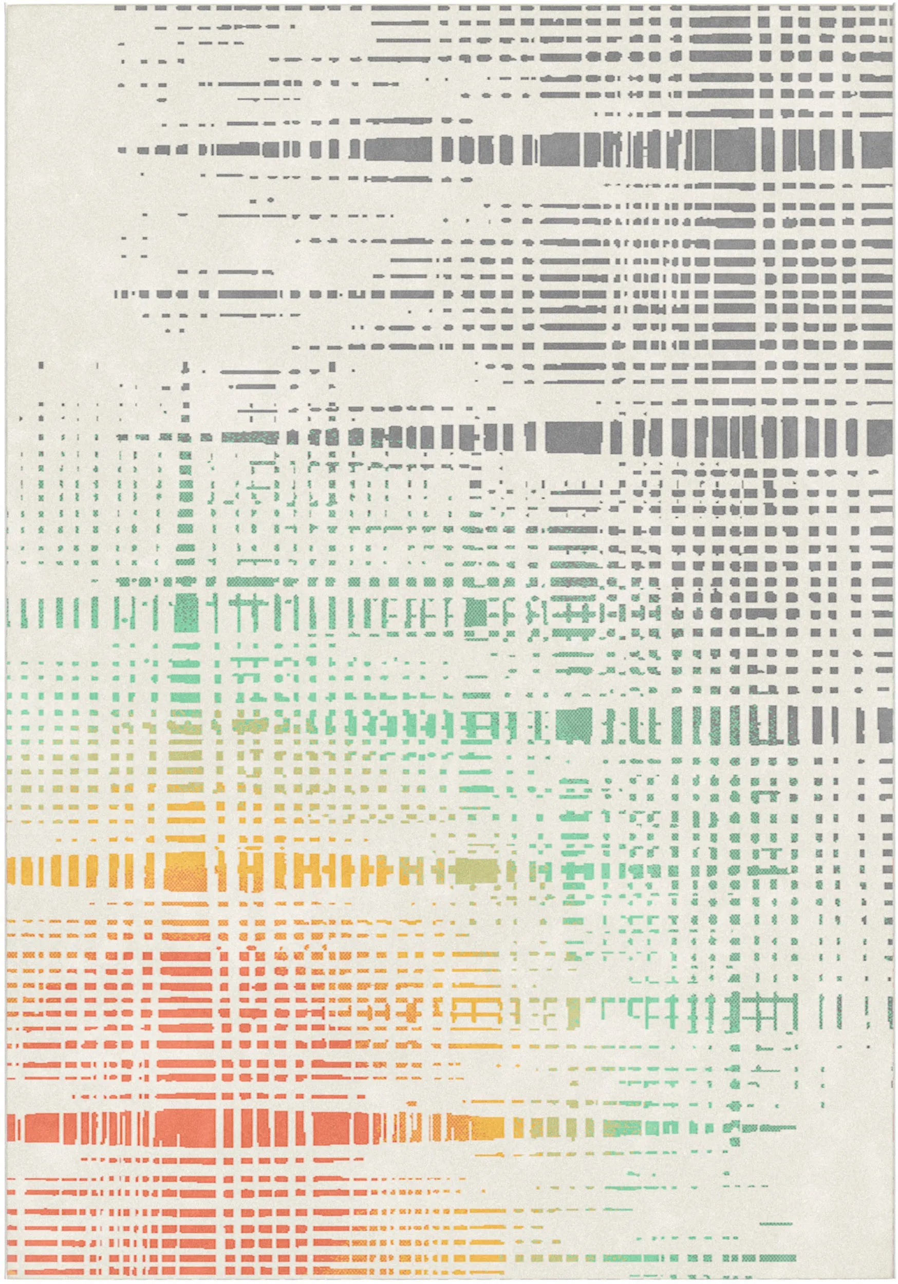 MULTI FACET Contemporary Geometric Rug, Multi colour