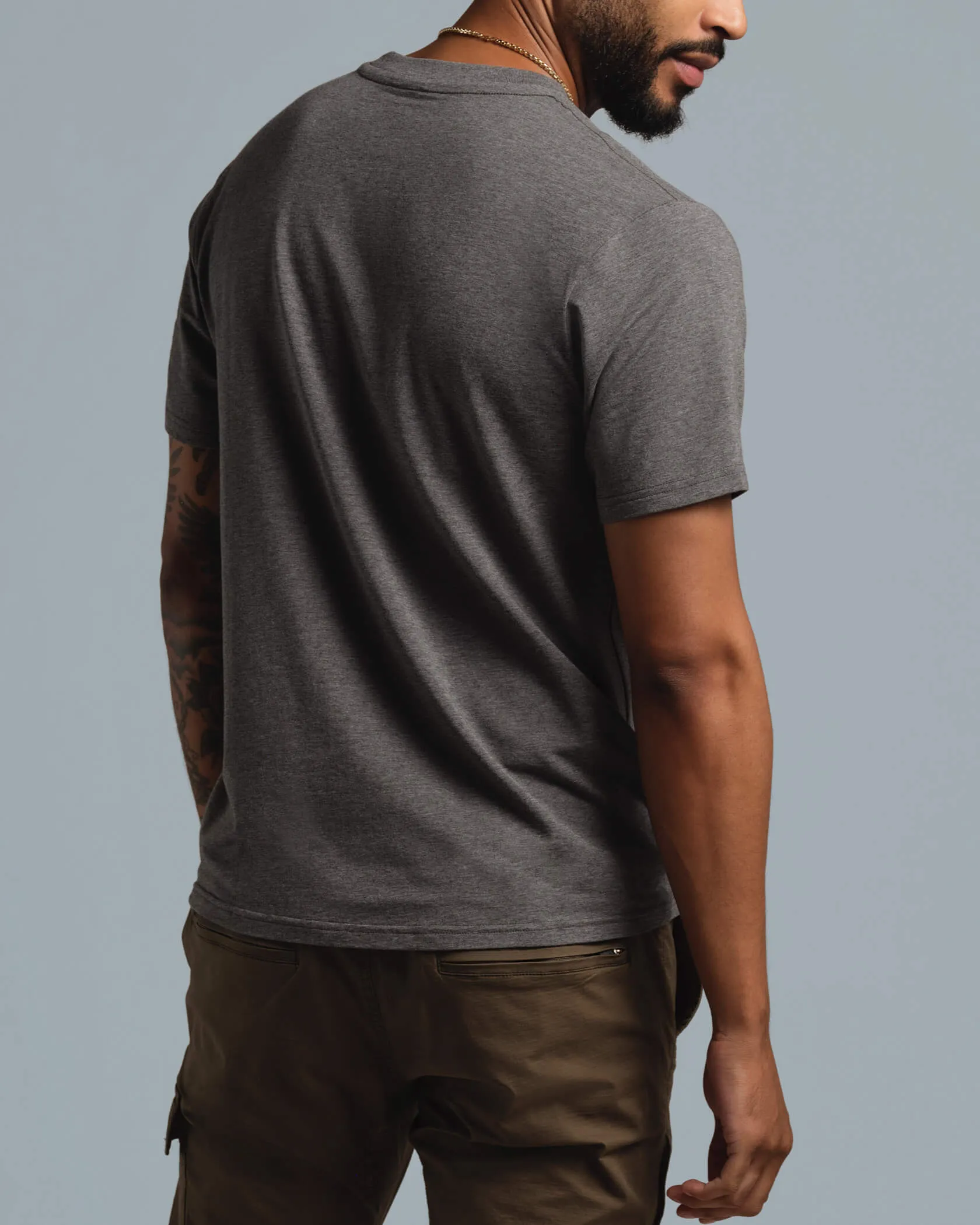 Municipal Enduro Stretch T-Shirt - CHARCOAL HEATHER/BLACK