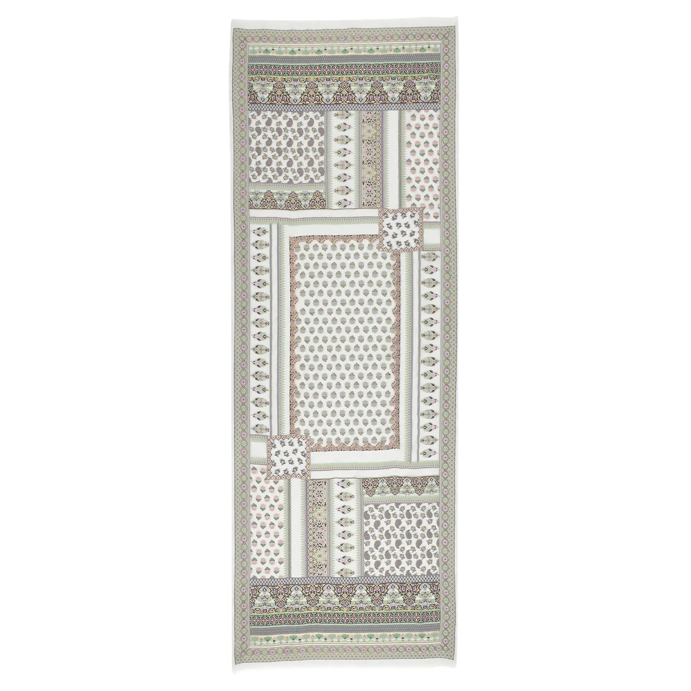 Off White Jacquard Silk/Zari Blend Dupatta