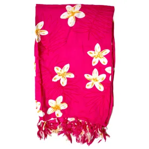 Plumeria All Over Premium Sarong - Breezy Outfits Swimsuit Beach Wrap Cover Ups