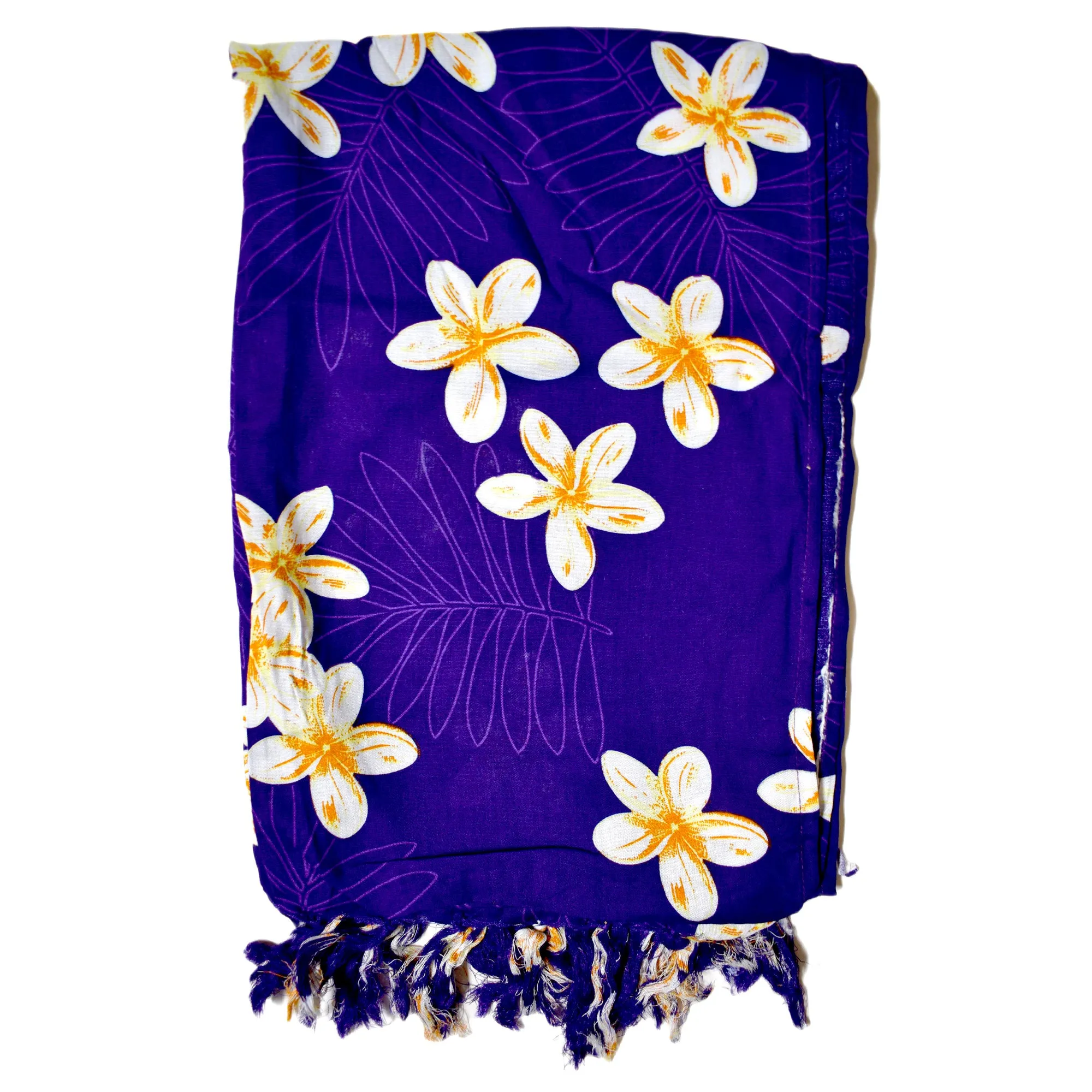 Plumeria All Over Premium Sarong - Breezy Outfits Swimsuit Beach Wrap Cover Ups