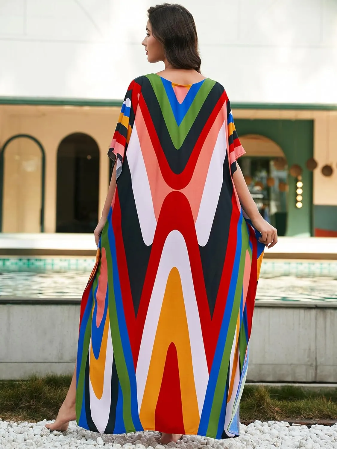 Plus Size Kaftan Dress for Women Caftan Bathing Swim Cover Up Boho Beach Dress Lightweight Loungewear